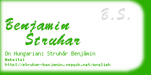 benjamin struhar business card
